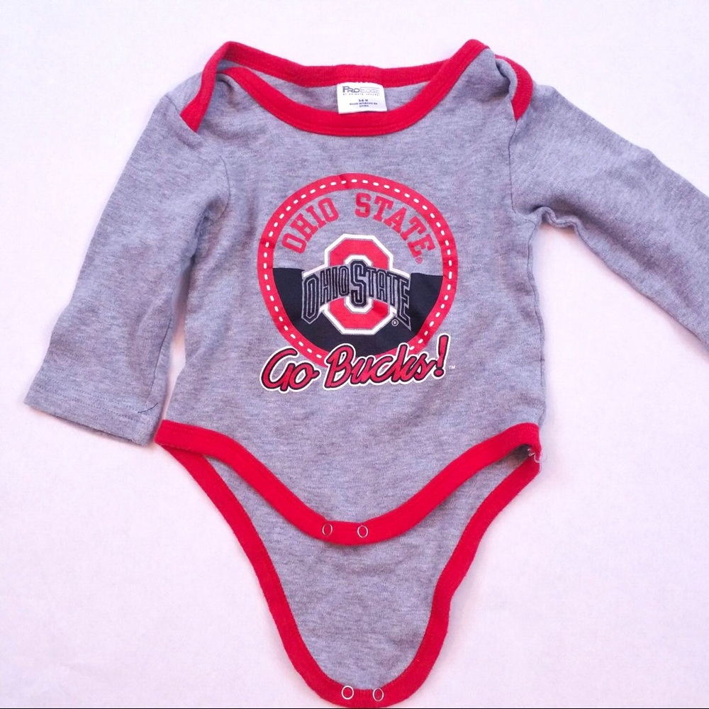 Ohio State Go Bucks long sleeve body suit onesie
